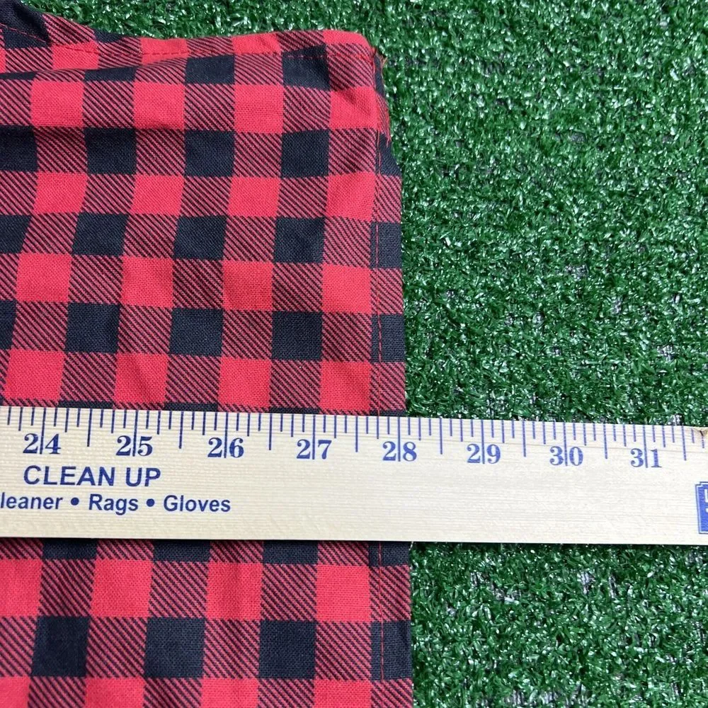 Farmhouse Farm Yuletide‎ Red Black Plaid Disney Mickey Mouse Christmas Apron NWT